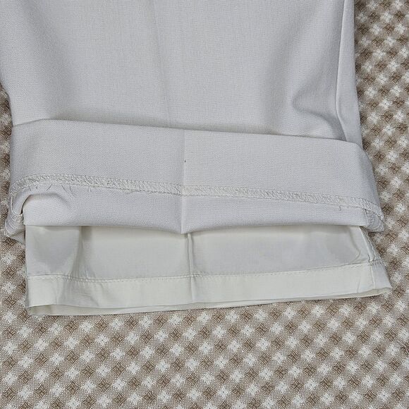 Talbots Black Label Winter White Lined Straight Leg Stretch Dressy Trouser Pants - Picture 11 of 13